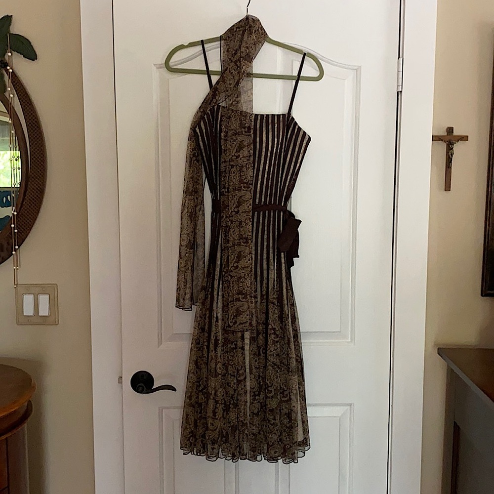 JS Collections brown/tan dress